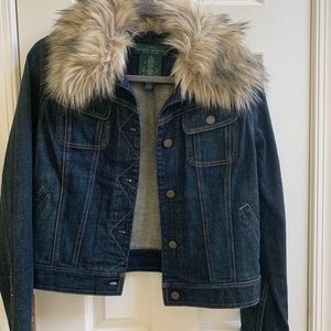 Ralph Lauren Jean jacket with removable fur collar